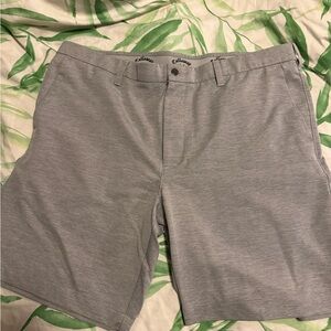 Callaway Men's Light Gray Flat Front Golf Shorts